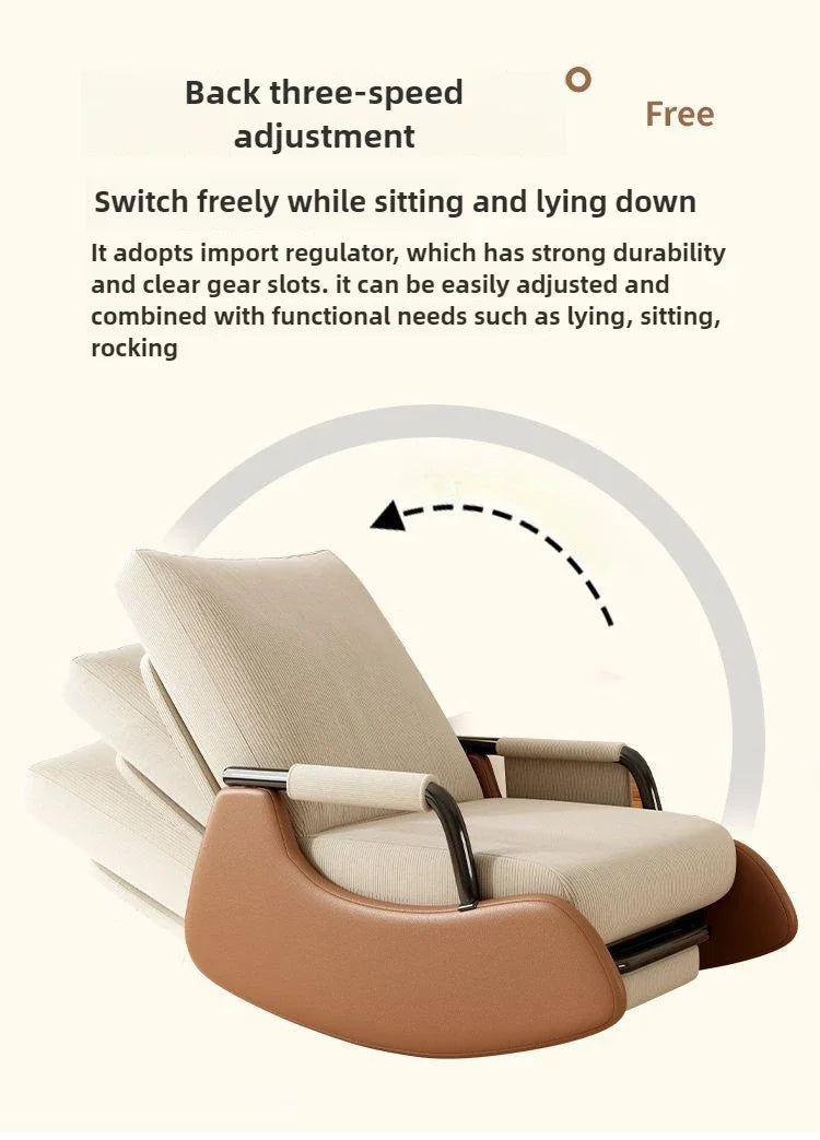 Reclining chair lunch break folding
