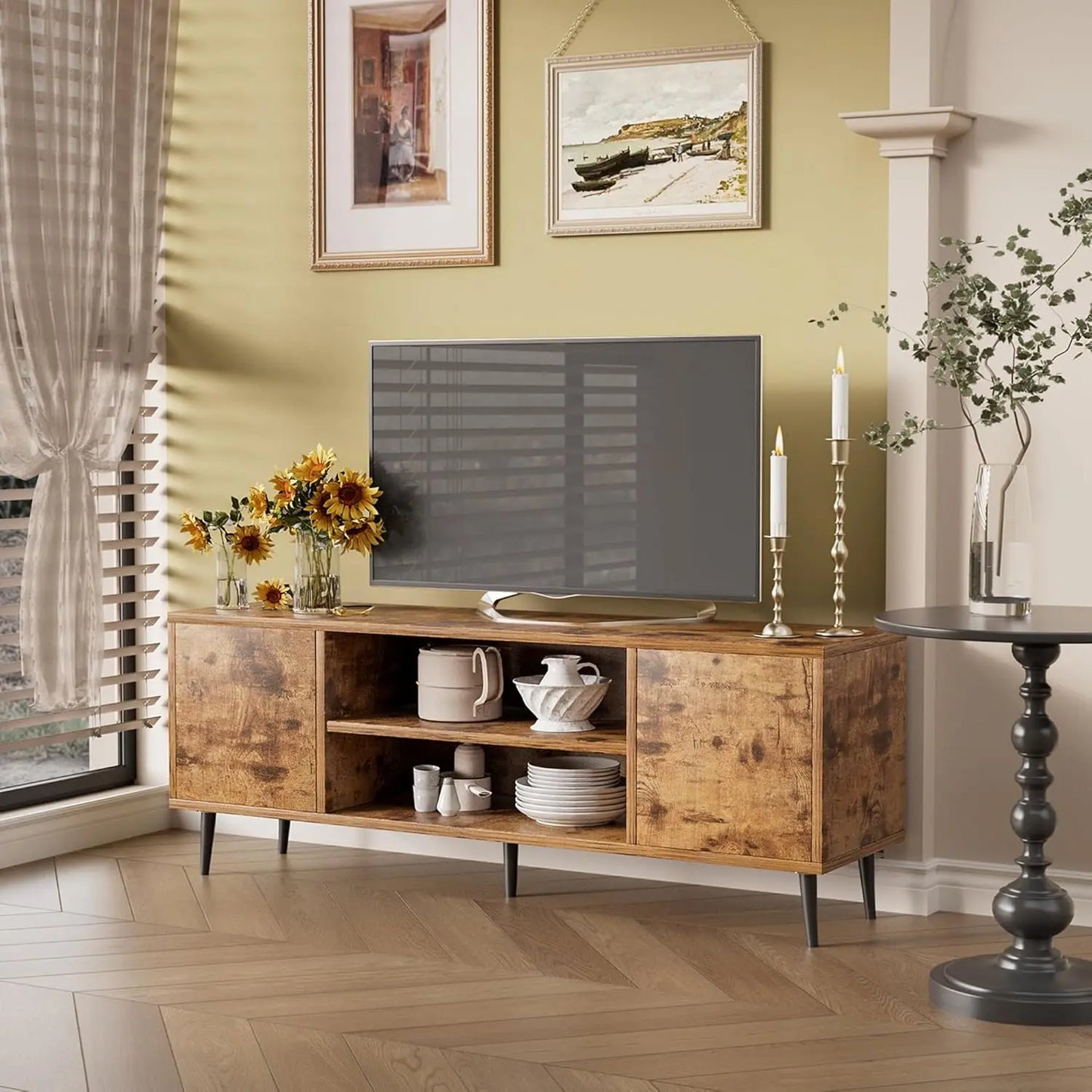 TV Stand for 65 Inch TV with Storage Cabinet
