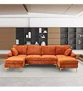 Sofa couch,4 Seat ,L-Shaped Velvet with Chaise Lounge