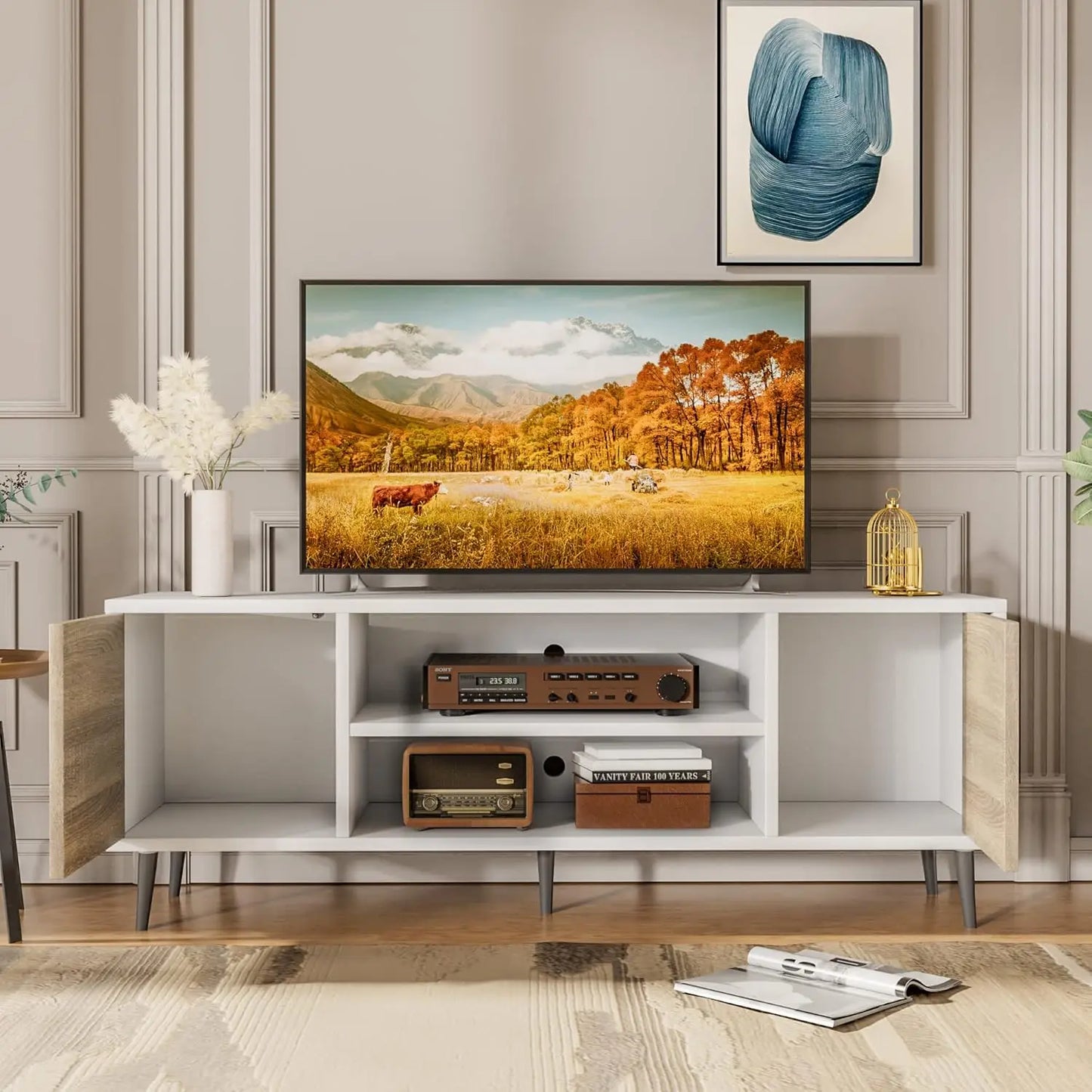 TV Stand for 65 Inch TV with Storage