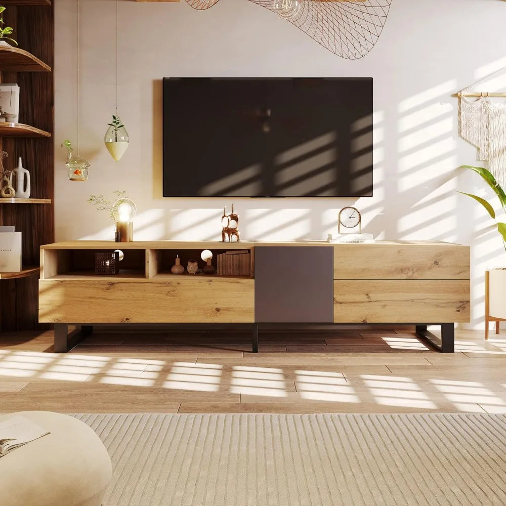 TV Stand with 3 Cabinets for TVs Up To 80”