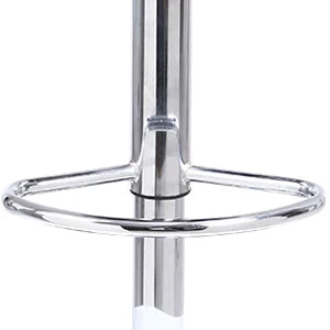 PU Leather Round Bar Stool with Back Rest Height