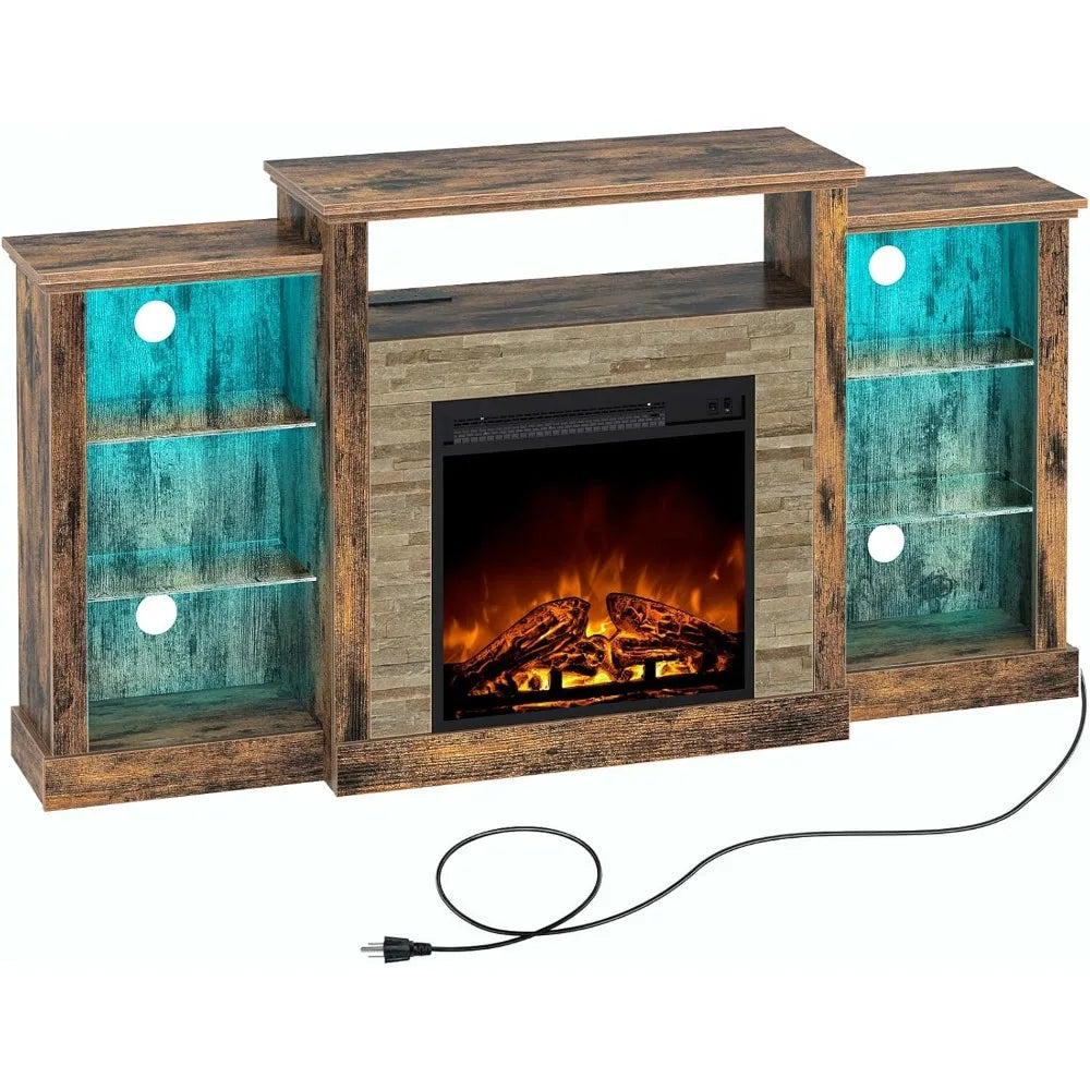 Fireplace TV Stand with Led for TVs up to 65"