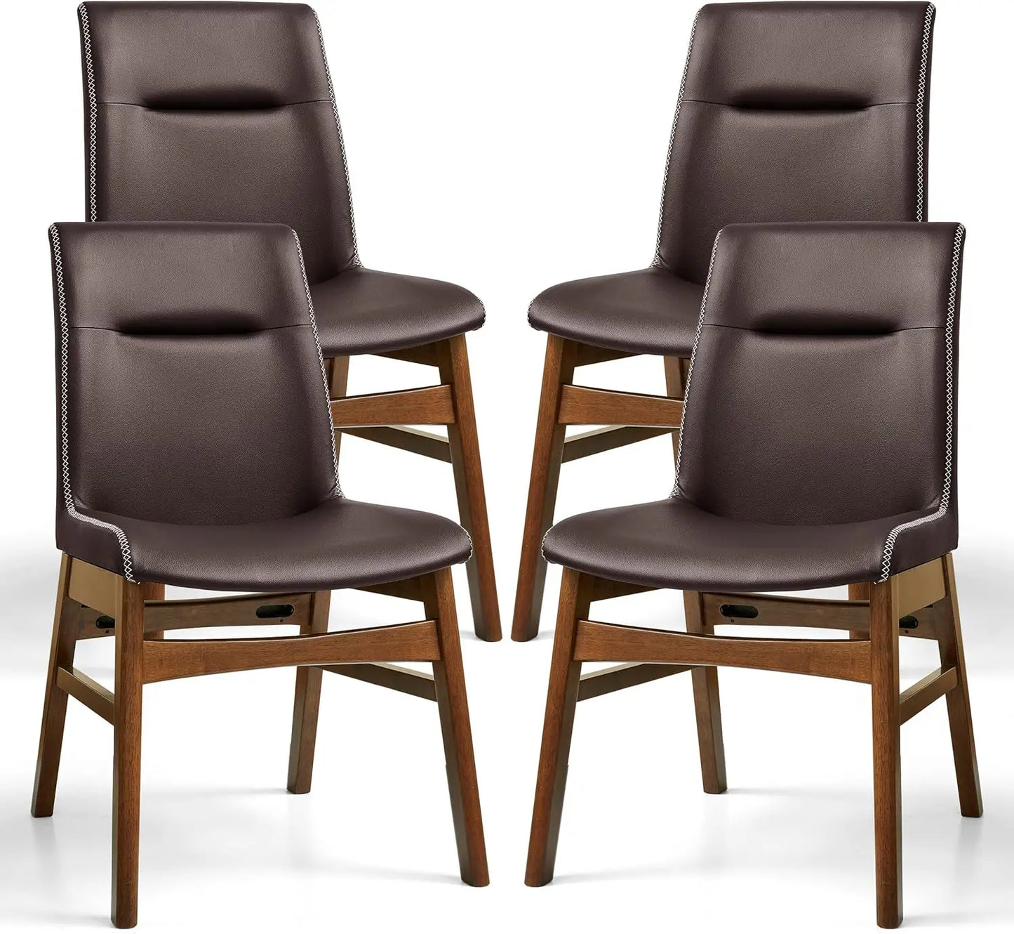 Dining Chair Set of 4, Leather Dining Chairs Kitchen Table Chairs Set of 4, Modern High-End Kitchen Side Chaires for Bedroom
