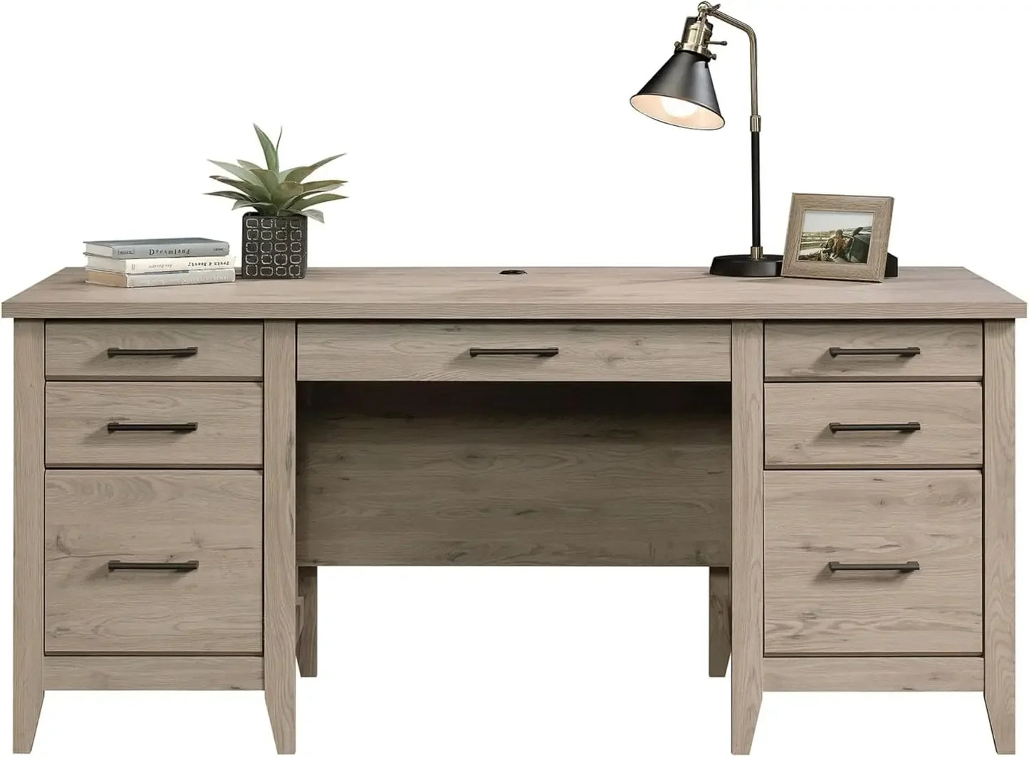 66"W Executive Computer Desk, Laurel Oak
