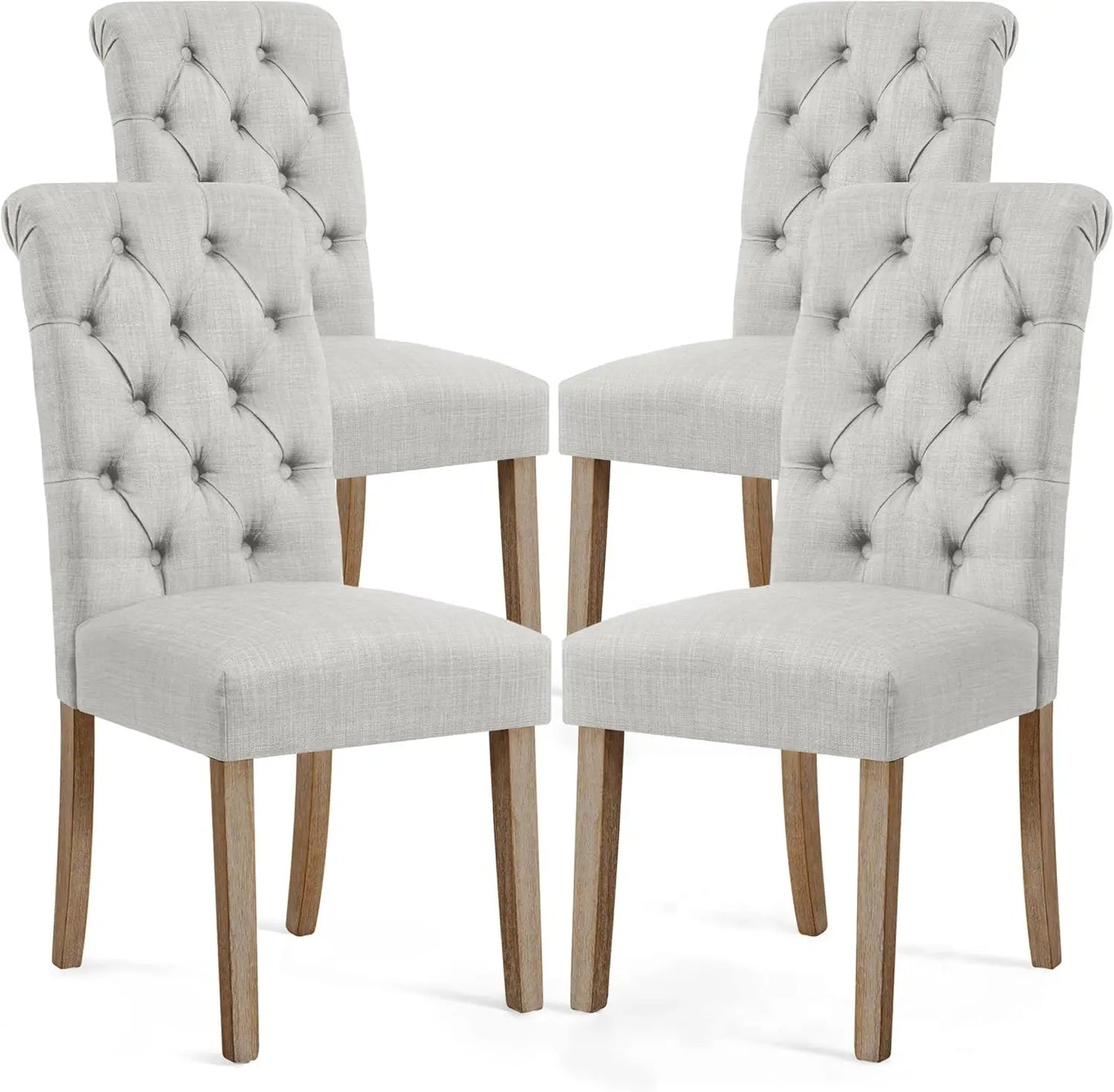 Dining Chair Set of 4, Leather Dining Chairs Kitchen Table Chairs Set of 4, Modern High-End Kitchen Side Chaires for Bedroom