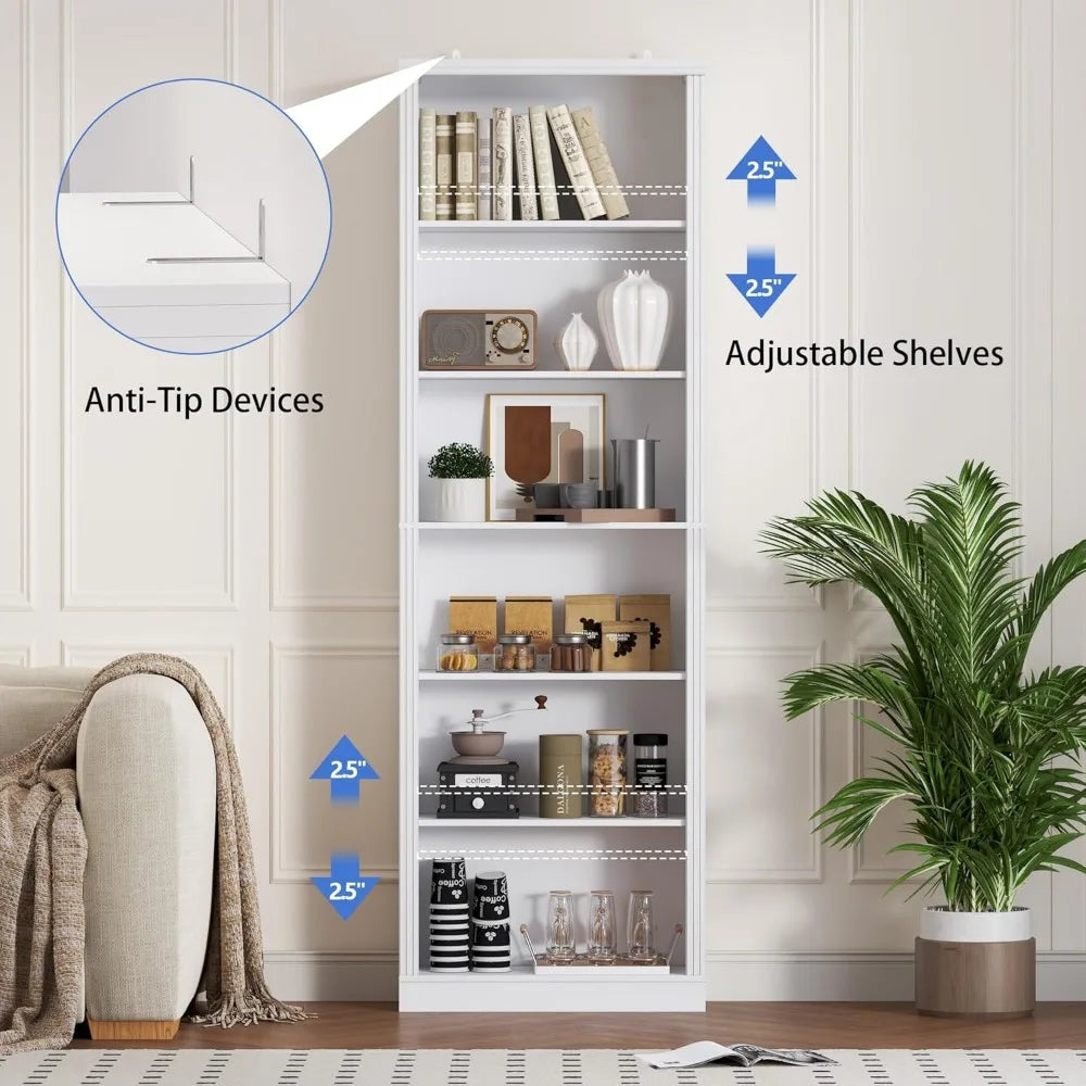Bookshelf - 6-Tier Floor Standing Bookcase