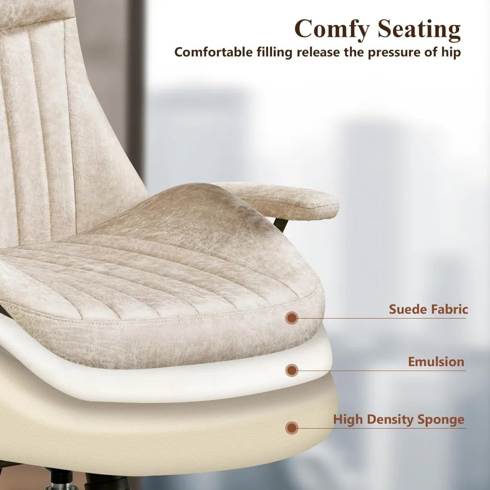 Office Chair with Wheels, High Back Ergonomic chair
