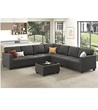 Velvet Modular Sectional sofa, Convertible L Shaped couch with Storage