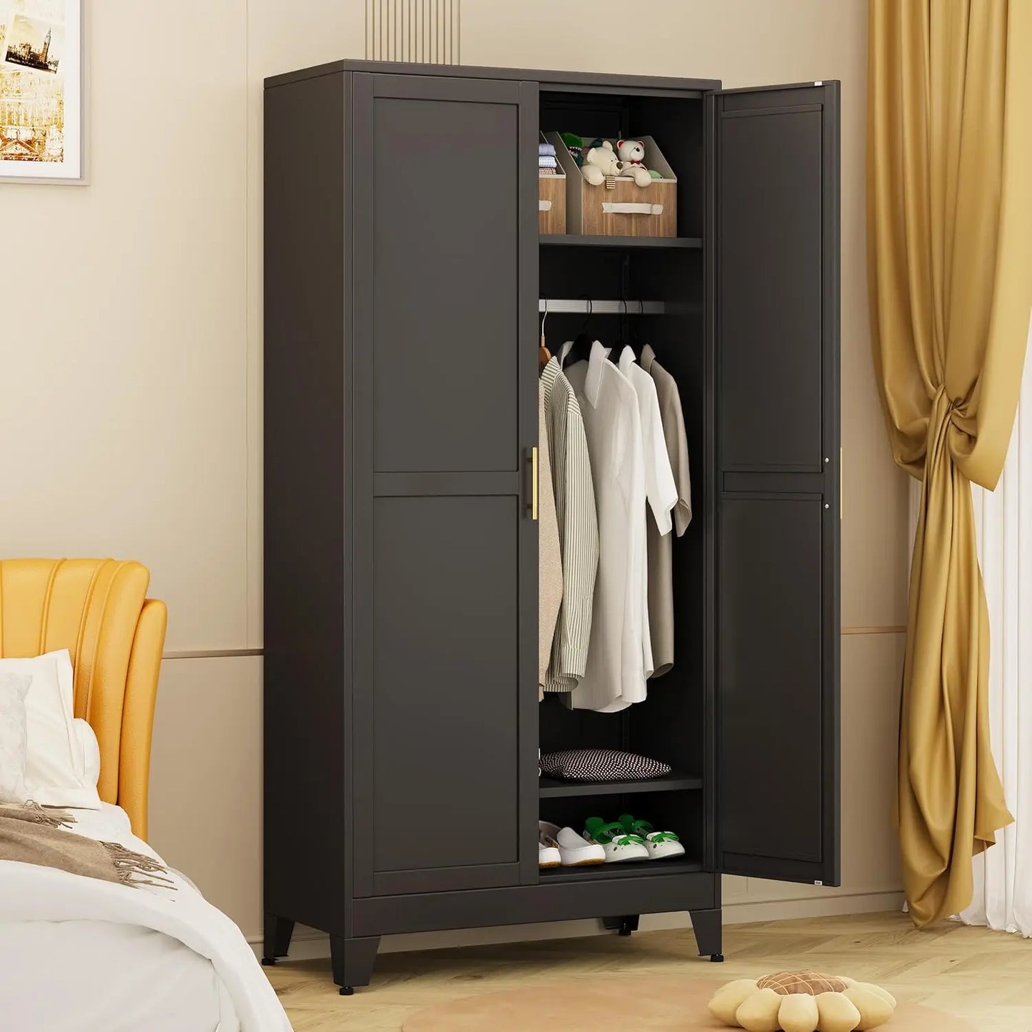 Wardrobe Closet with 2 Doors