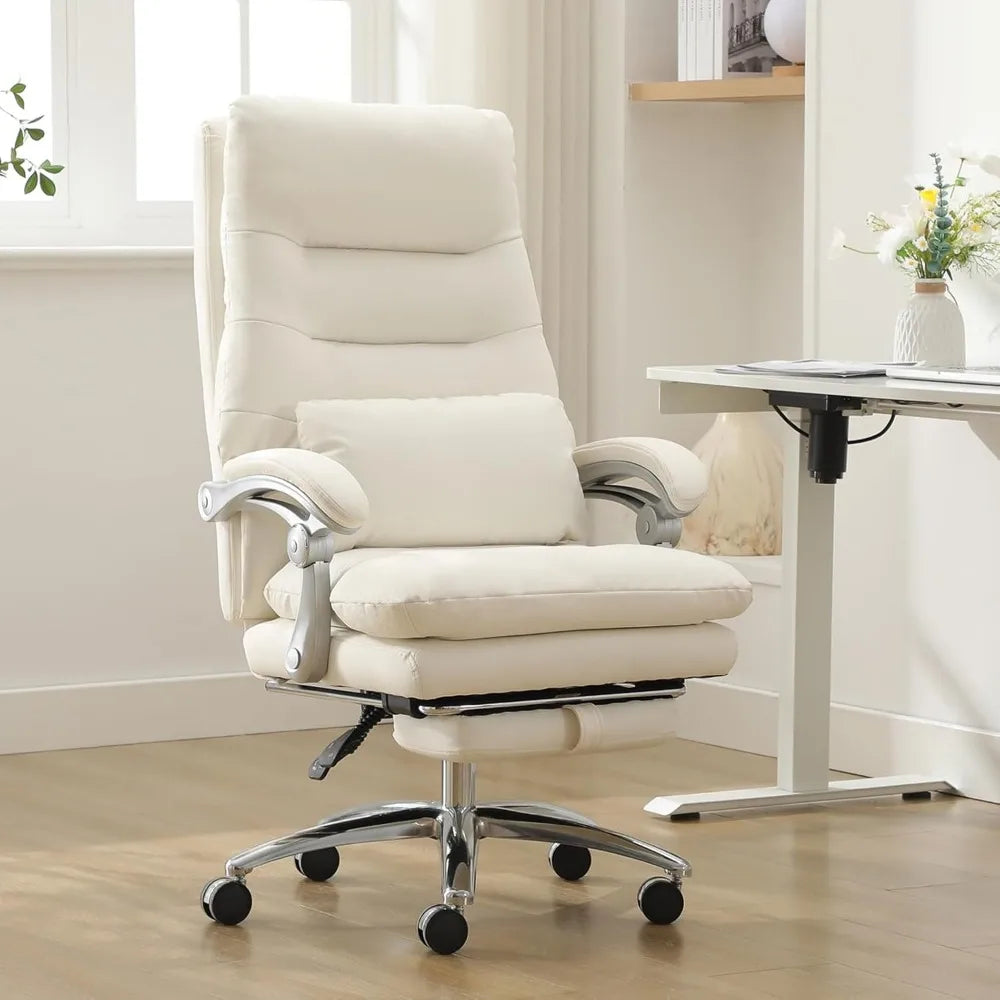 Office Chair with Foot Rest and Wheels