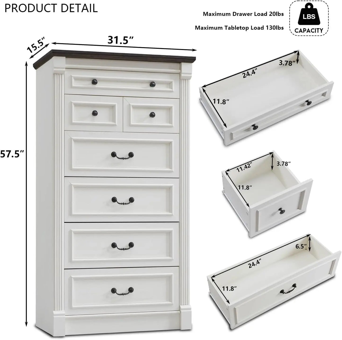 7 drawer dresser, Large Chest of Drawers