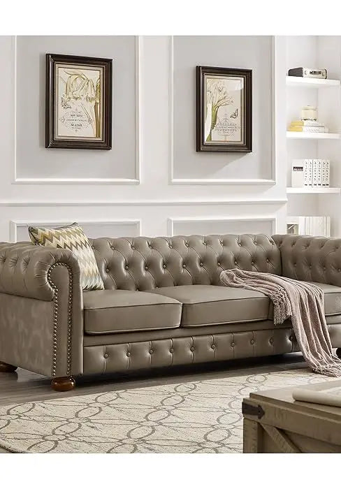 Chesterfield Sofa, with Low Back, 3 Seater Sofa