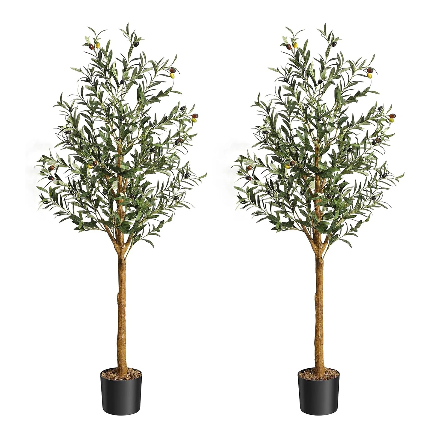 1Pc/2Pcs Artificial Olive Tree 4ft / 5ft / 6ft, Large Plant