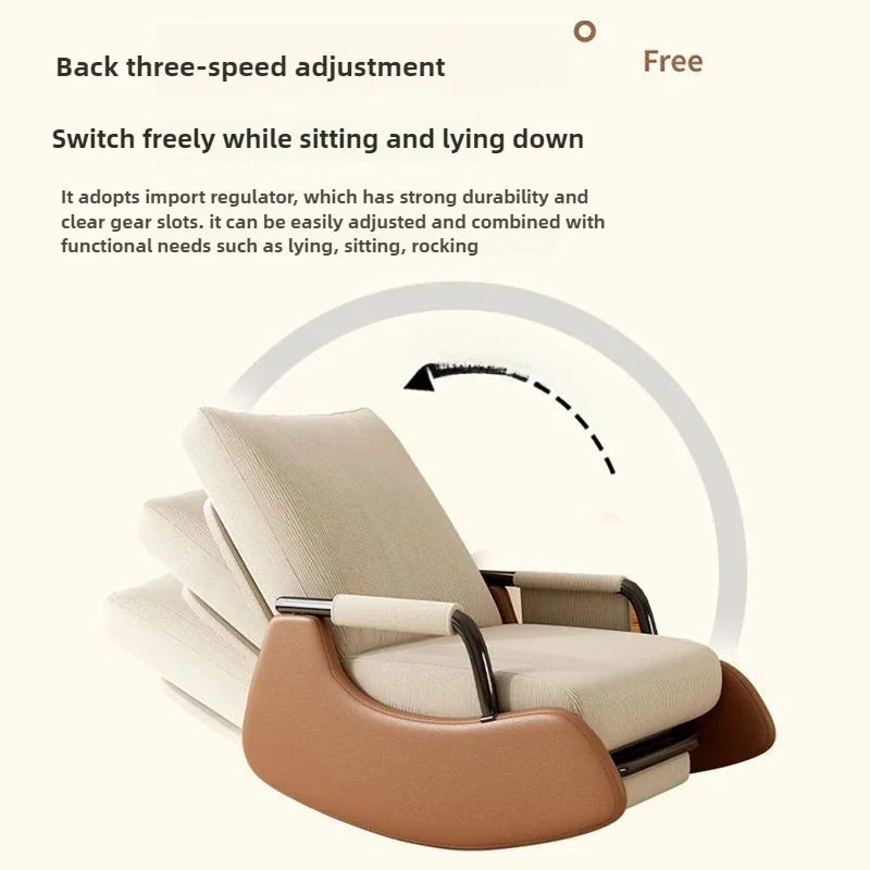 Reclining chair lunch break folding