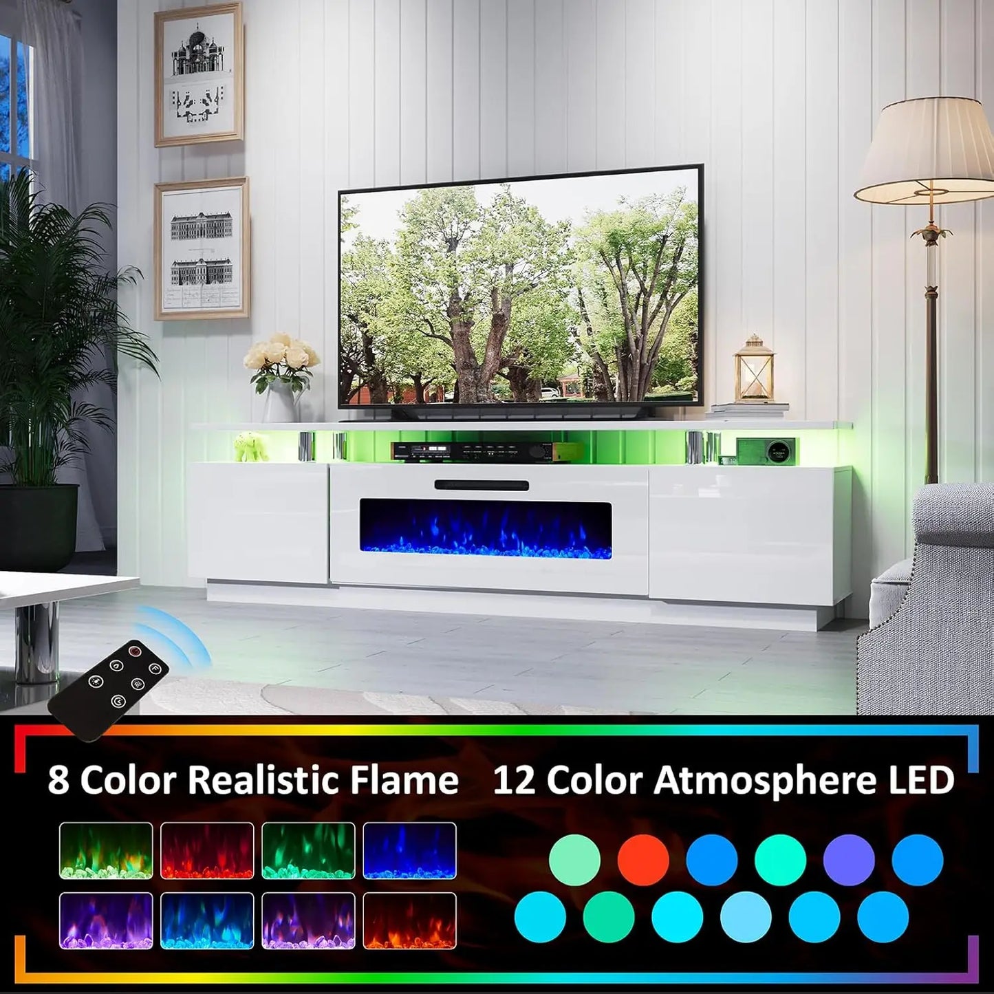 Fireplace TV Stand with 40" Fireplace