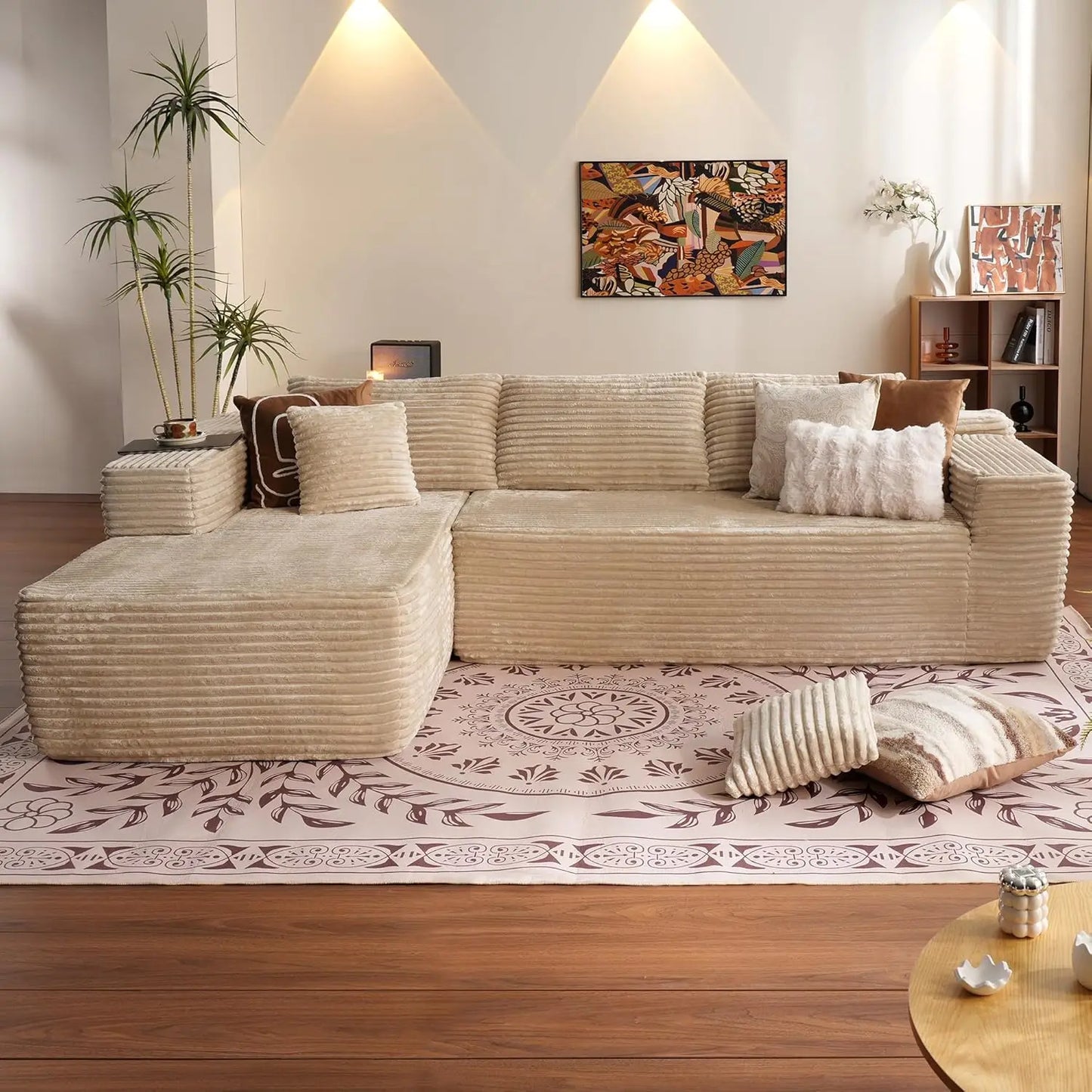 Cloud Sectional Couch with L-Shape Chaise - Modern Modular Sofa