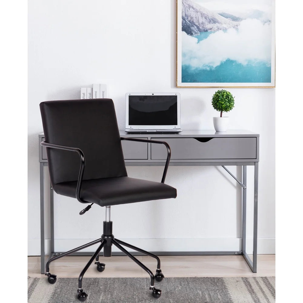Compact Contemporary Writing Desk with Storage Drawers