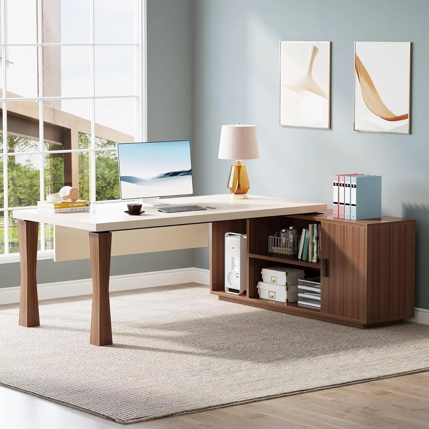 71-Inch Executive Desk, L-Shaped Desk