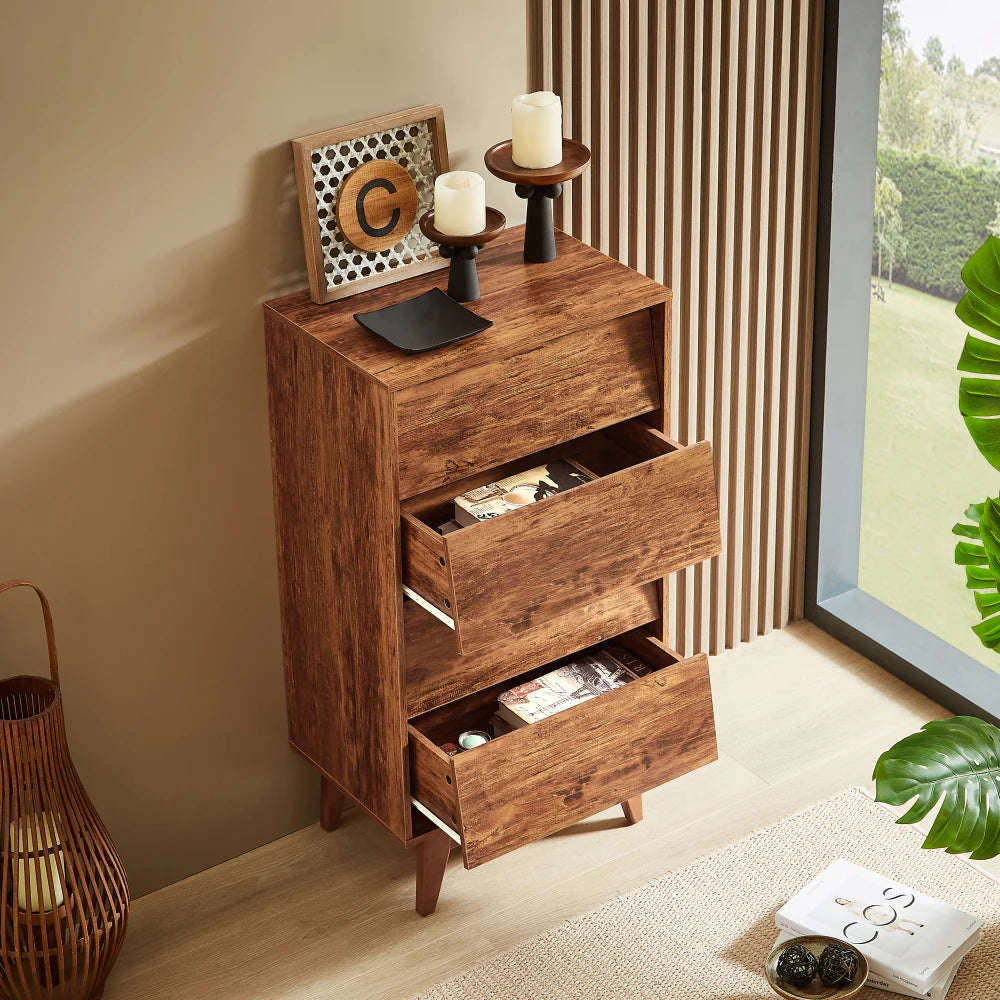 6 Drawer Double Dresser, Wood Chest of Drawers