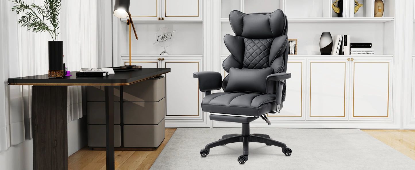 Office Chair with Pocket Spring Cushion and Lumbar Support