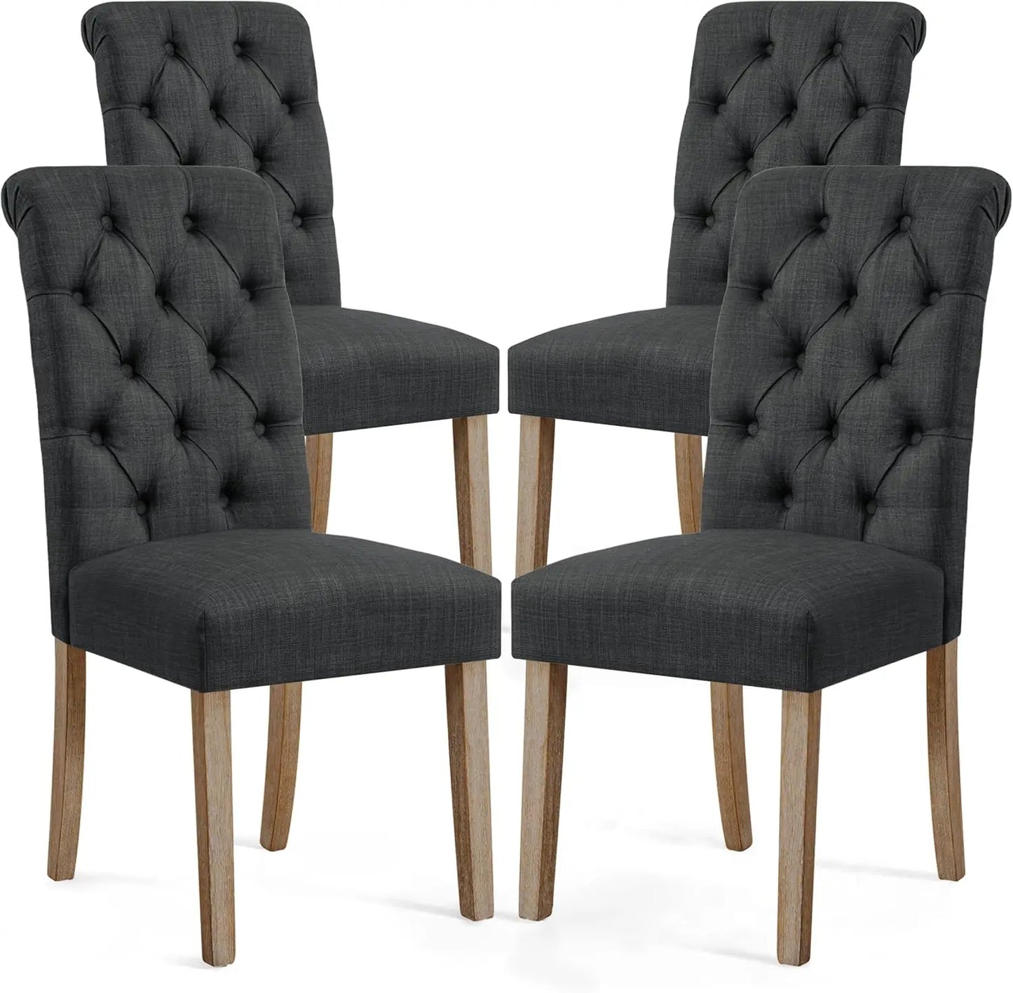 Dining Chair Set of 4, Leather Dining Chairs Kitchen Table Chairs Set of 4, Modern High-End Kitchen Side Chaires for Bedroom