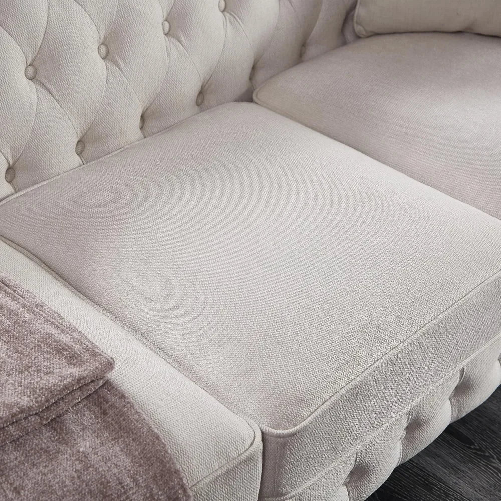 Chesterfield Sofa, with Low Back, 3 Seater Sofa