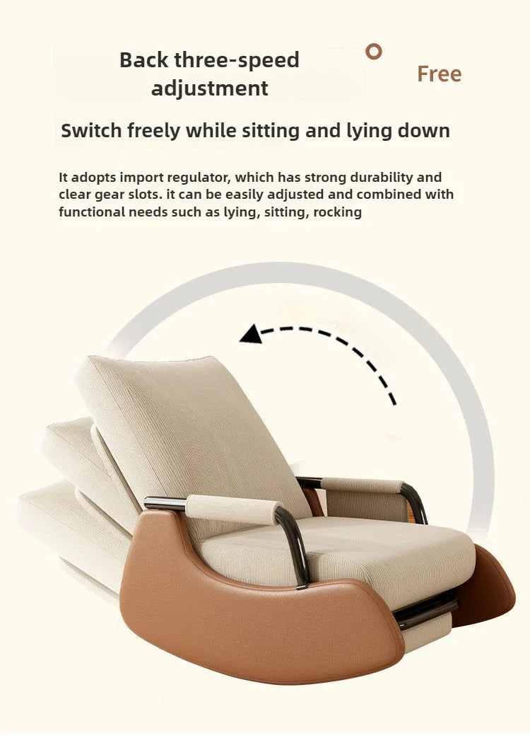 Reclining chair lunch break folding