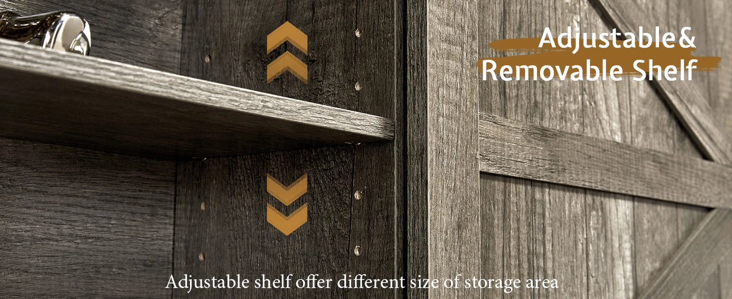 King & Queen Size Bed Frame,Wooden Platform Storage Bed with Bookcase