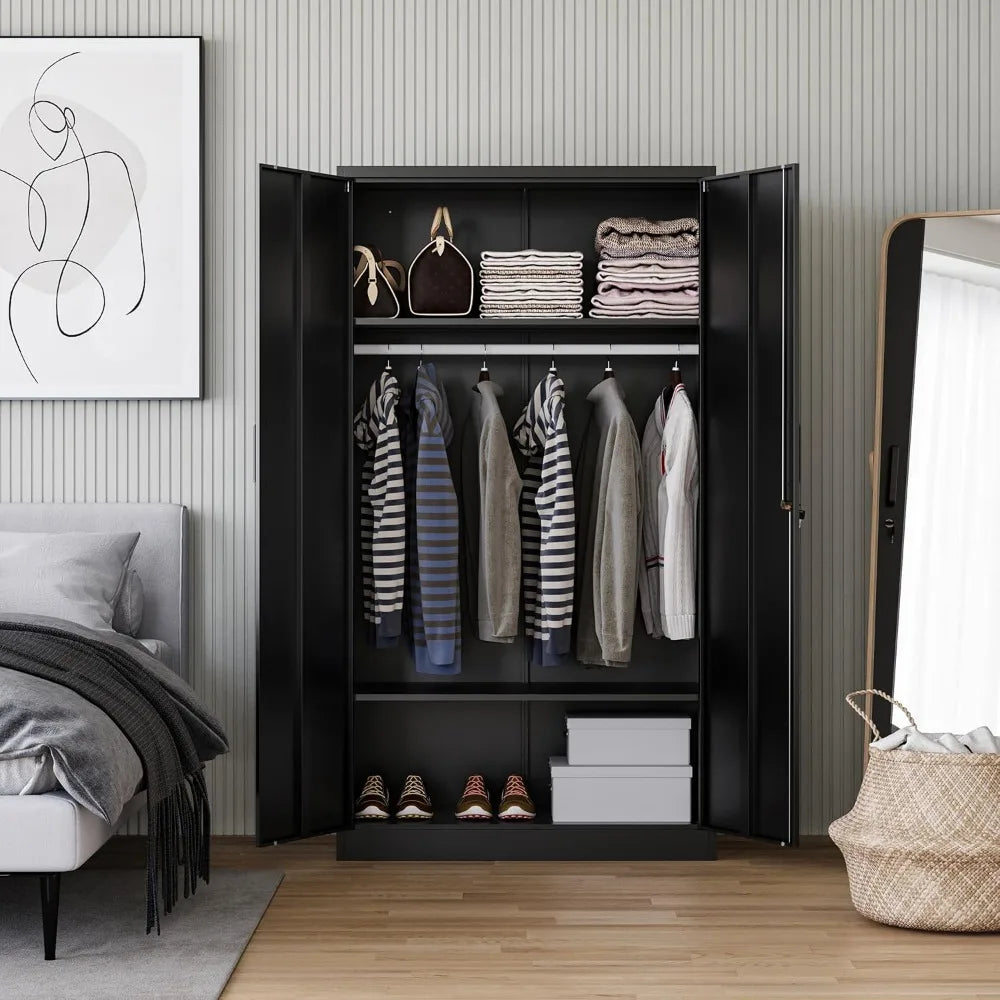 Metal Wardrobe Cabinets with Lock