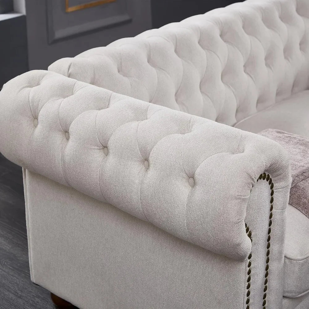 Chesterfield Sofa, with Low Back, 3 Seater Sofa