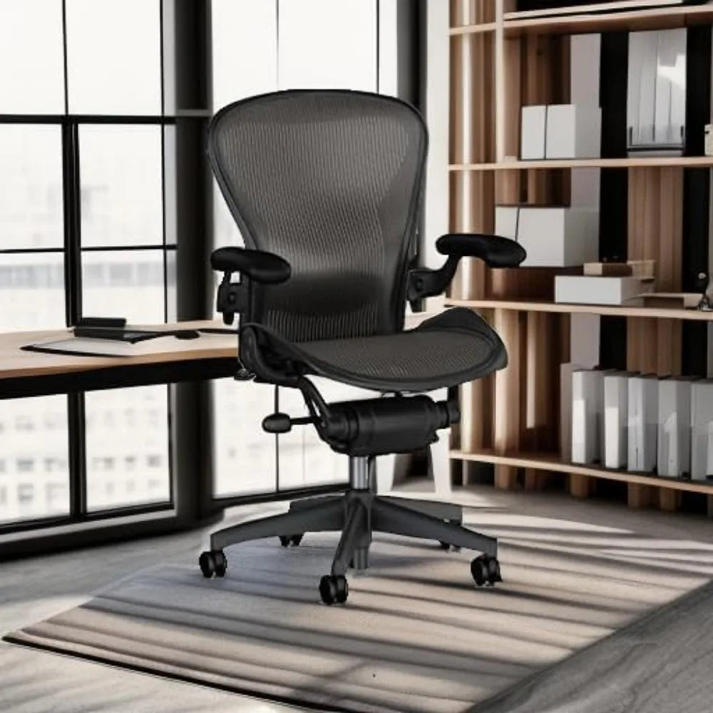 Office Chair-Stainless Steel, Fully Adjustable Arms-lumbar