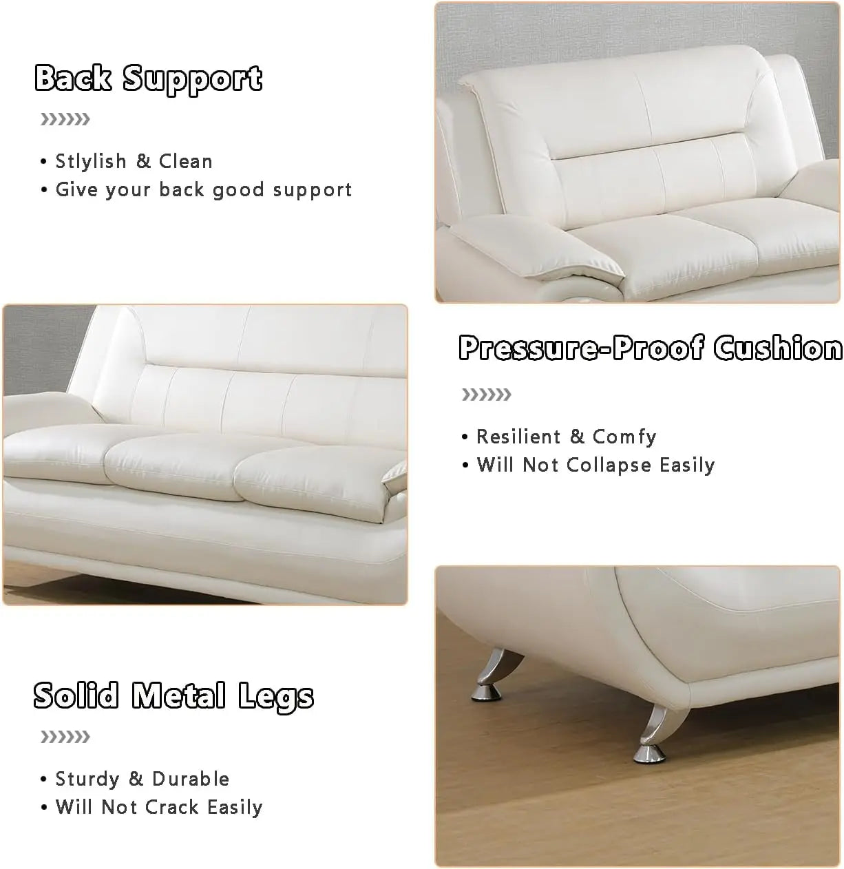 Elegant Compact Sofa for Small Spaces - Long-Lasting