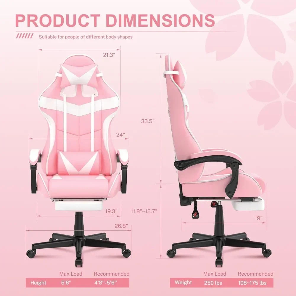 Gaming chair With Footrest , multiple colors