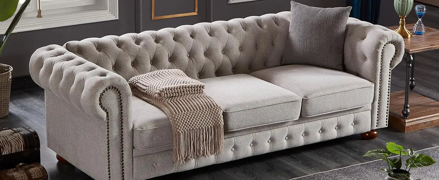 Chesterfield Sofa, with Low Back, 3 Seater Sofa