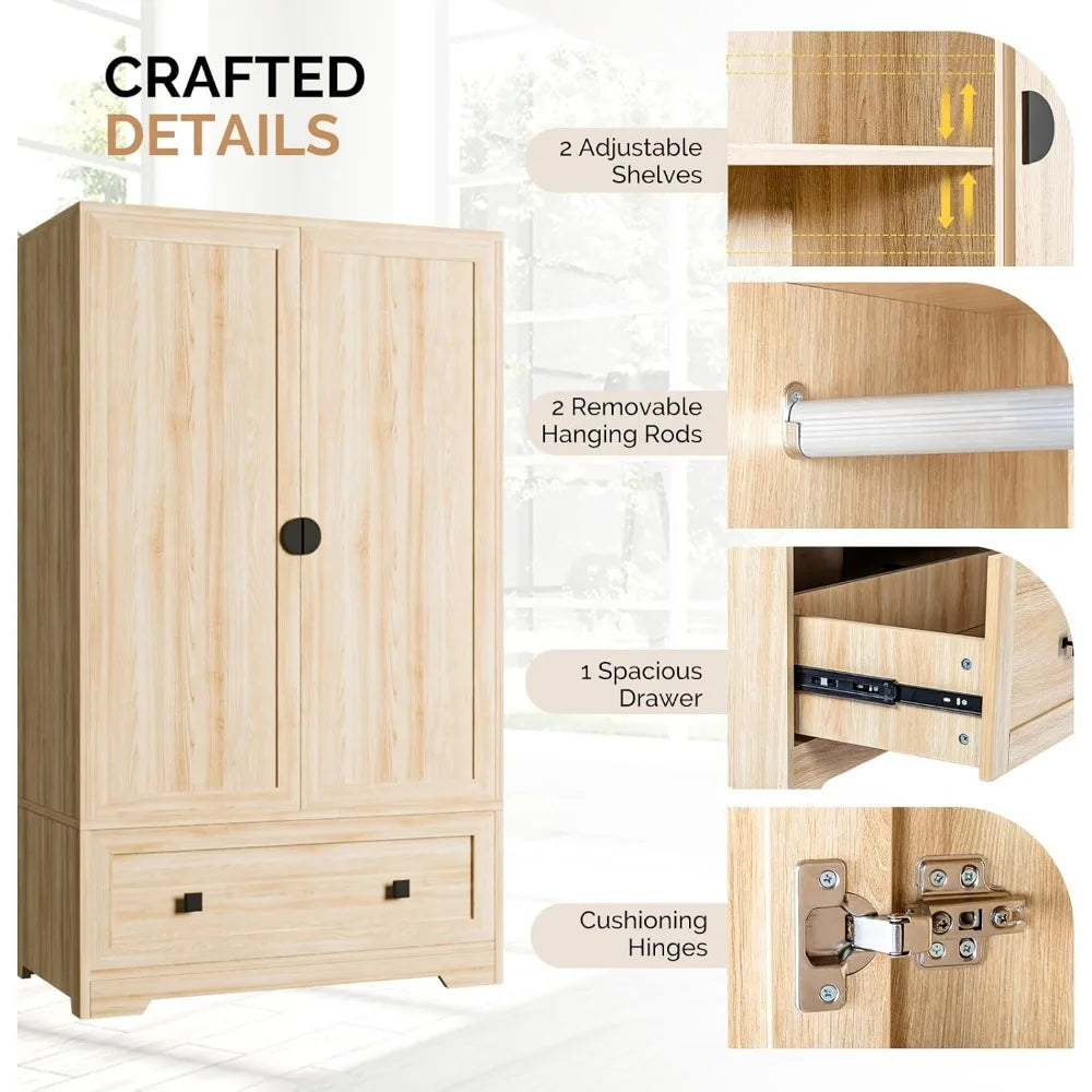 Armoires and Wardrobe with Doors, Closet Wardrobe Cabinet