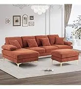 Sofa couch,4 Seat ,L-Shaped Velvet with Chaise Lounge
