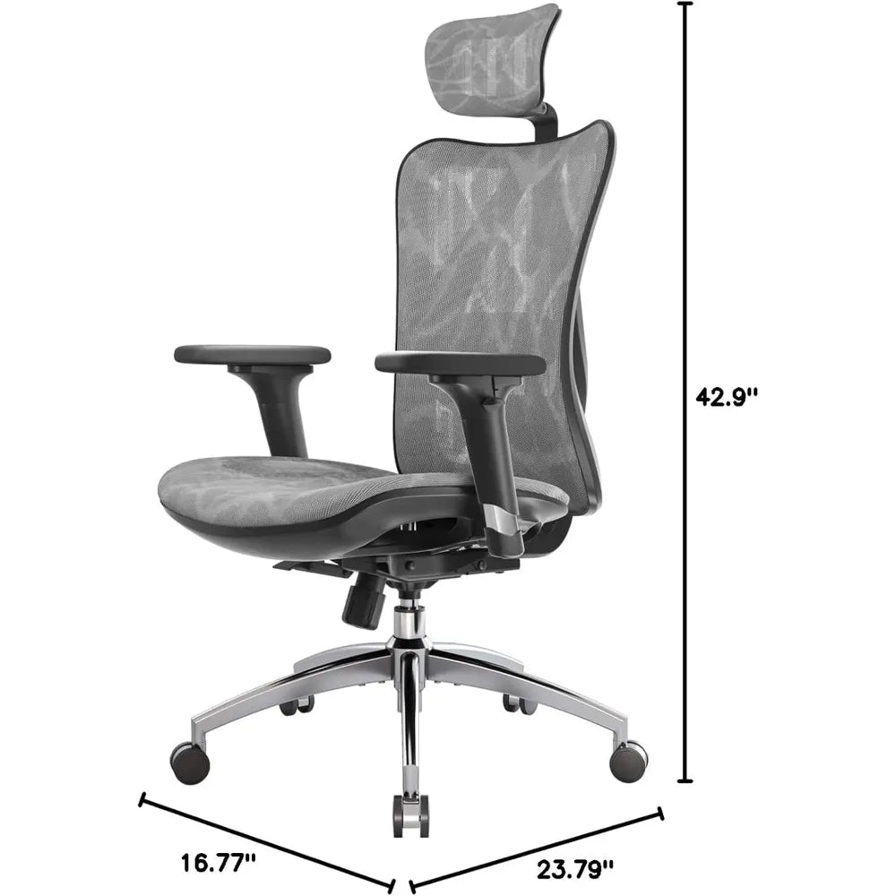 Office Chair with 3 Way Armrests Lumbar Support