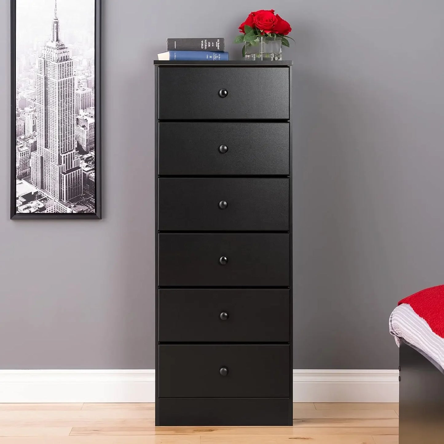 Tall chest of drawers, Dresser with 6-Drawer