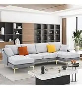 Sofa couch,4 Seat ,L-Shaped Velvet with Chaise Lounge