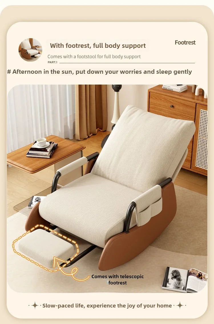 Reclining chair lunch break folding