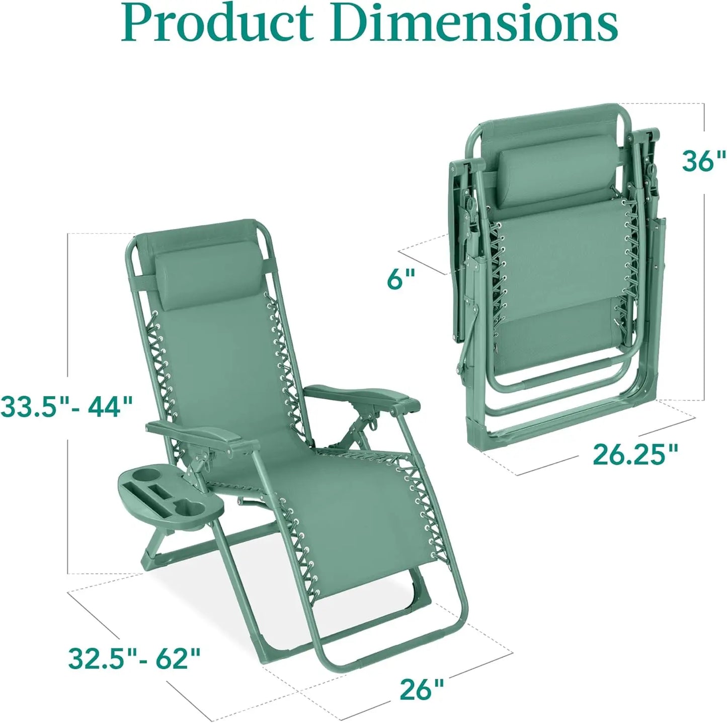 Adjustable Zero Gravity Chair, Monochromatic Folding