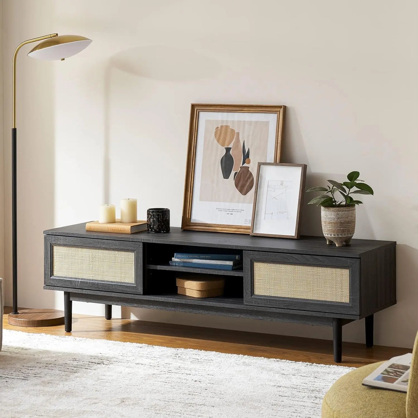 TV Stand with Storage for 55/60/65 inch TVs