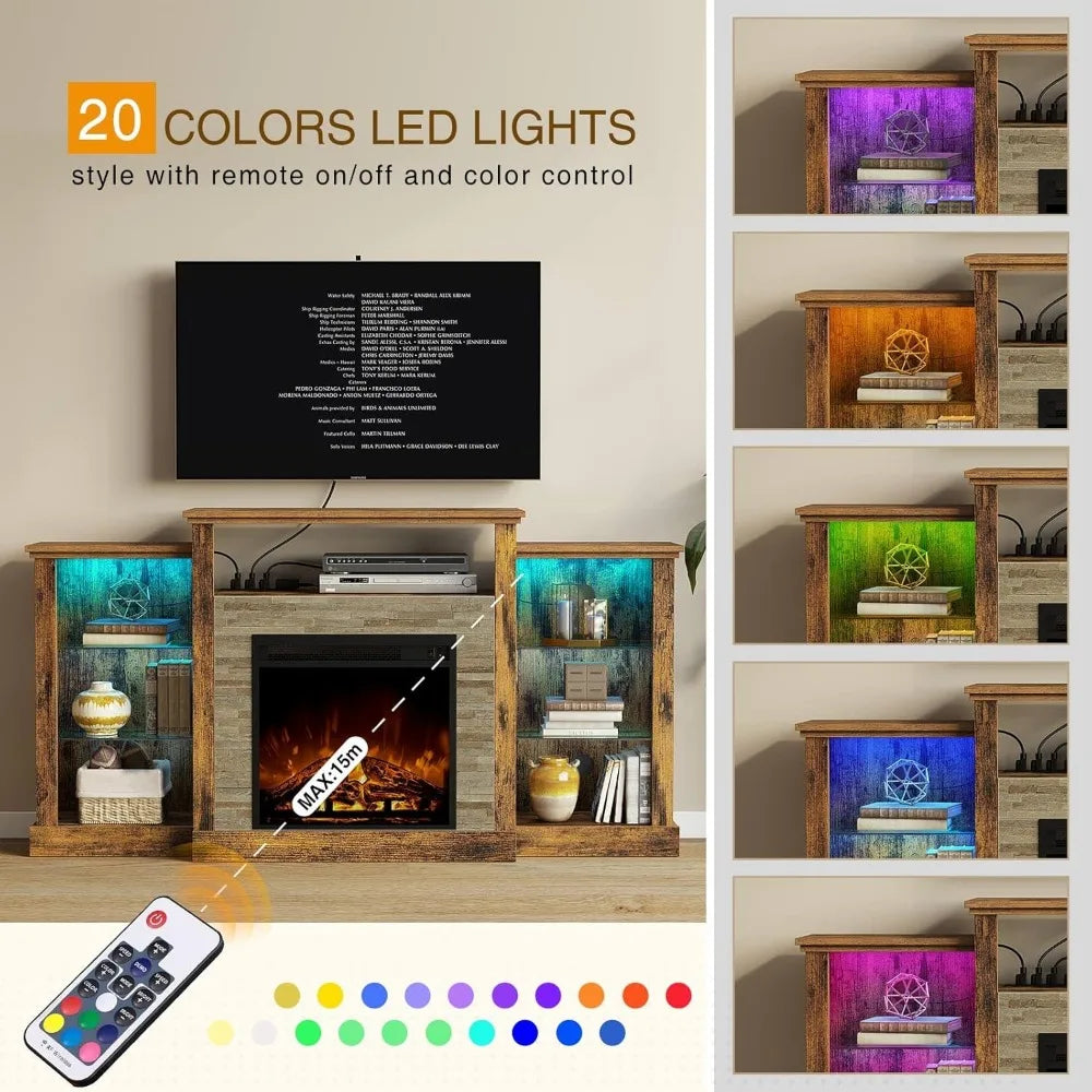 Fireplace TV Stand with Led for TVs up to 65"