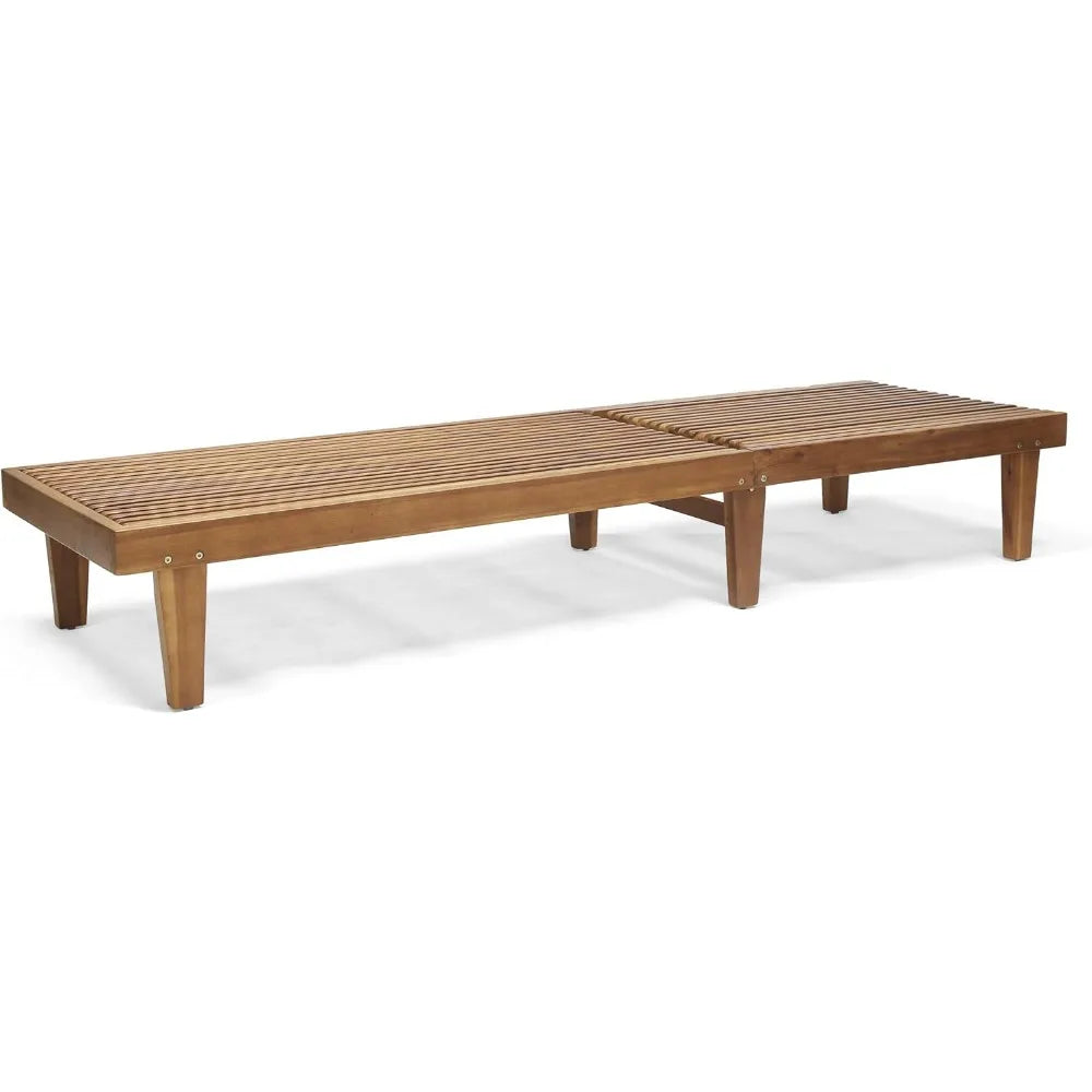 Outdoor Wooden Chaise Lounge, Set of 2