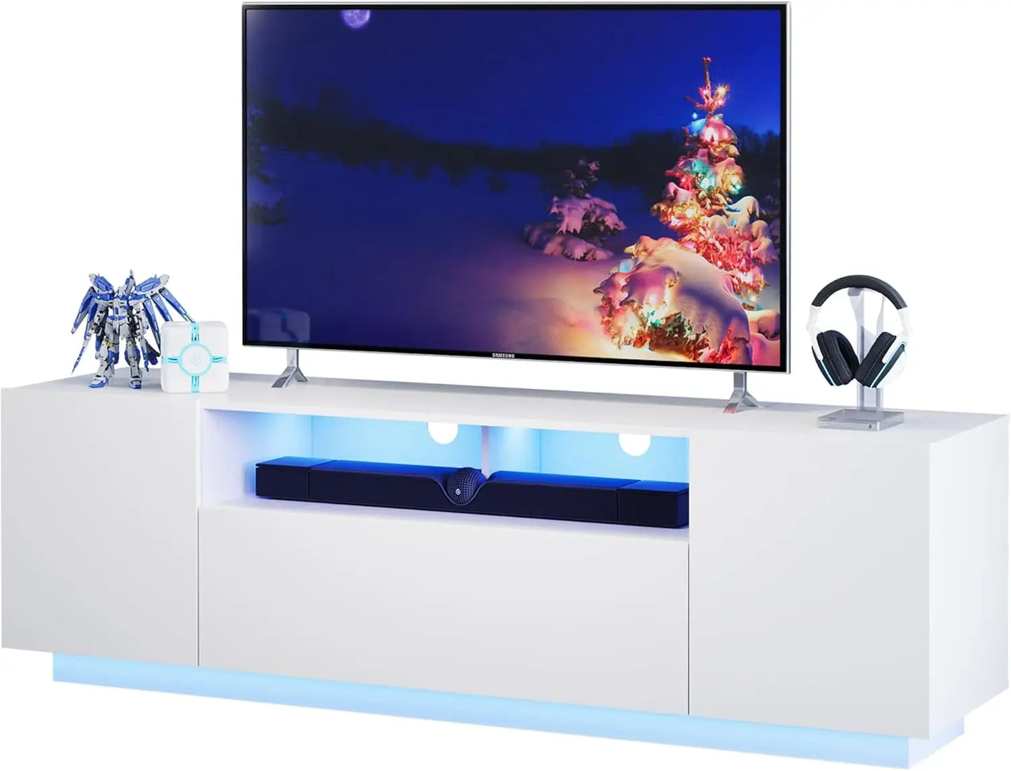 TV Stand with Storage Cabinet and LED