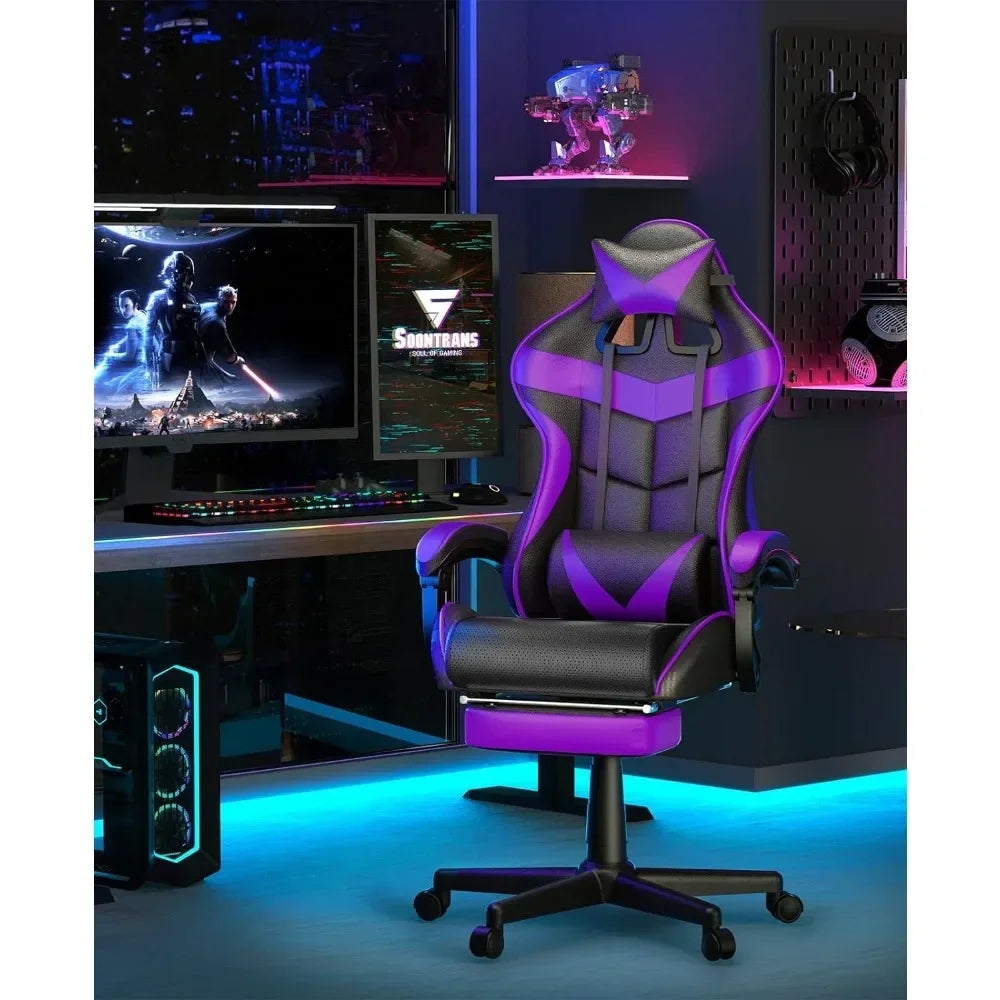 Gaming chair With Footrest , multiple colors
