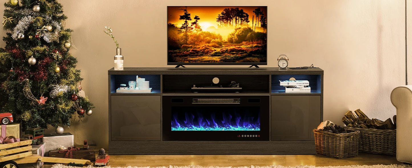 Fireplace TV Stand – 70" Stand with 36" LED Heater