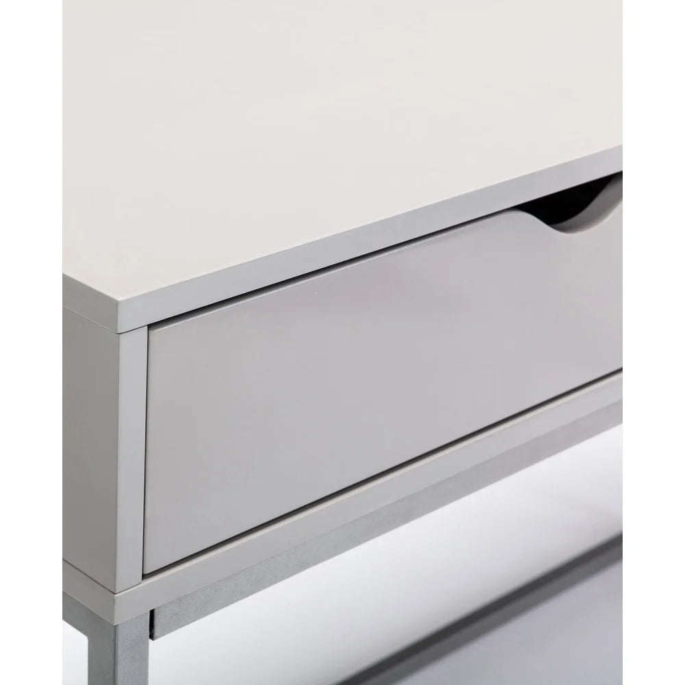 Compact Contemporary Writing Desk with Storage Drawers