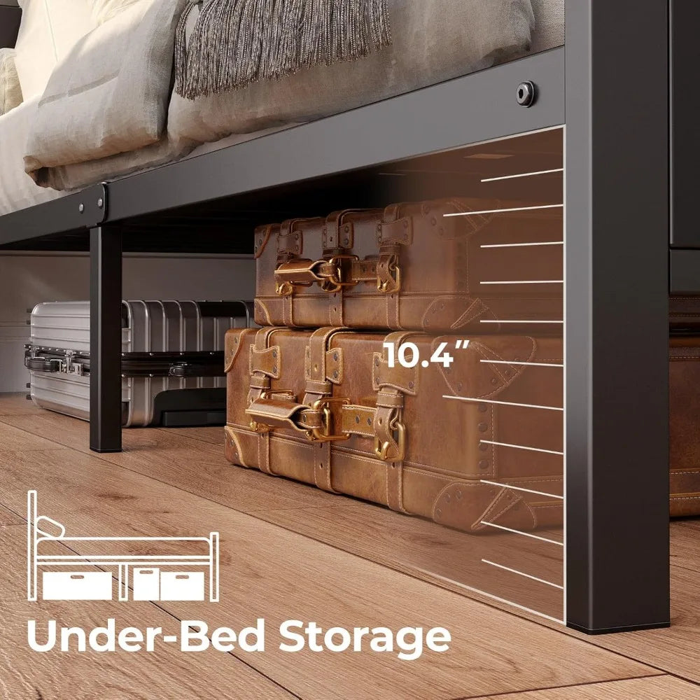 Bed Frame with Bookcase Storage - Full, Queen & Twin sizes